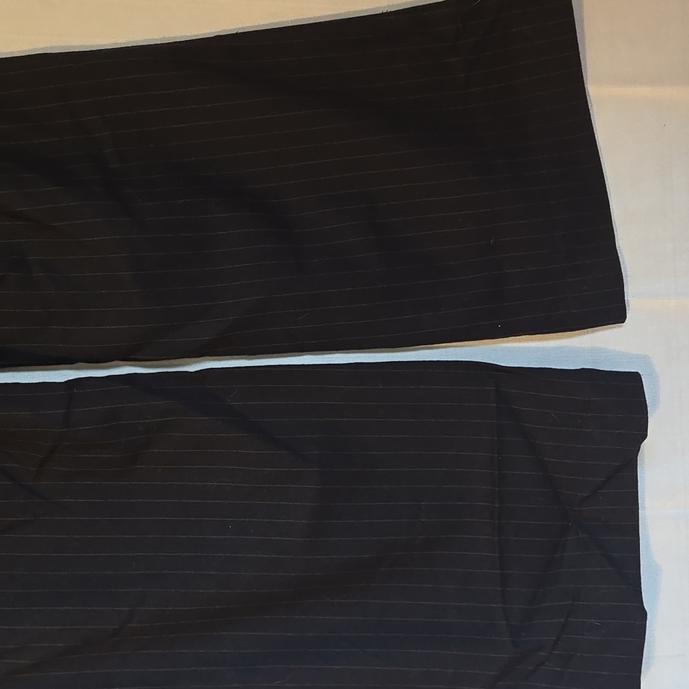 American Eagle Womens Navy Pinstripe Wide Leg Pants Size 8 NWT - Picture 3 of 10